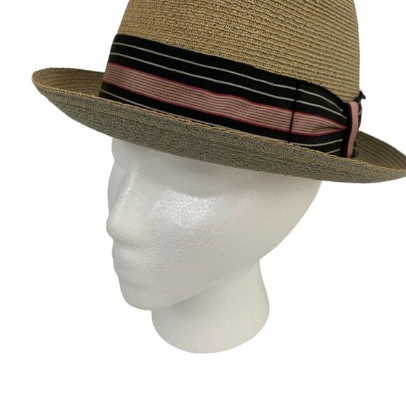 Biltmore Milan Men's Classic Straw Fedora Made in Canada - Picture 2 of 9